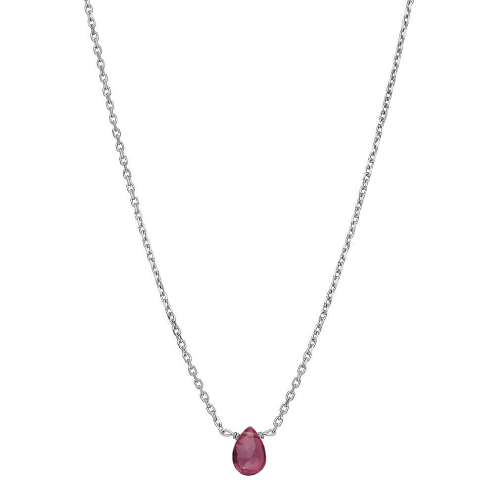 Srebrny naszyjnik z granatem MINI